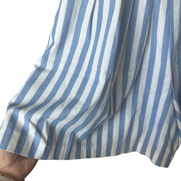 Vintage 80's 90's  PBJ Sport Striped High Waisted Shorts Blue White Size 9 - Picture 3 of 7